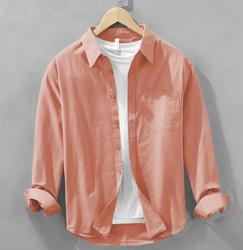 Dusty Coral Color Premium Cotton Shirt for Men