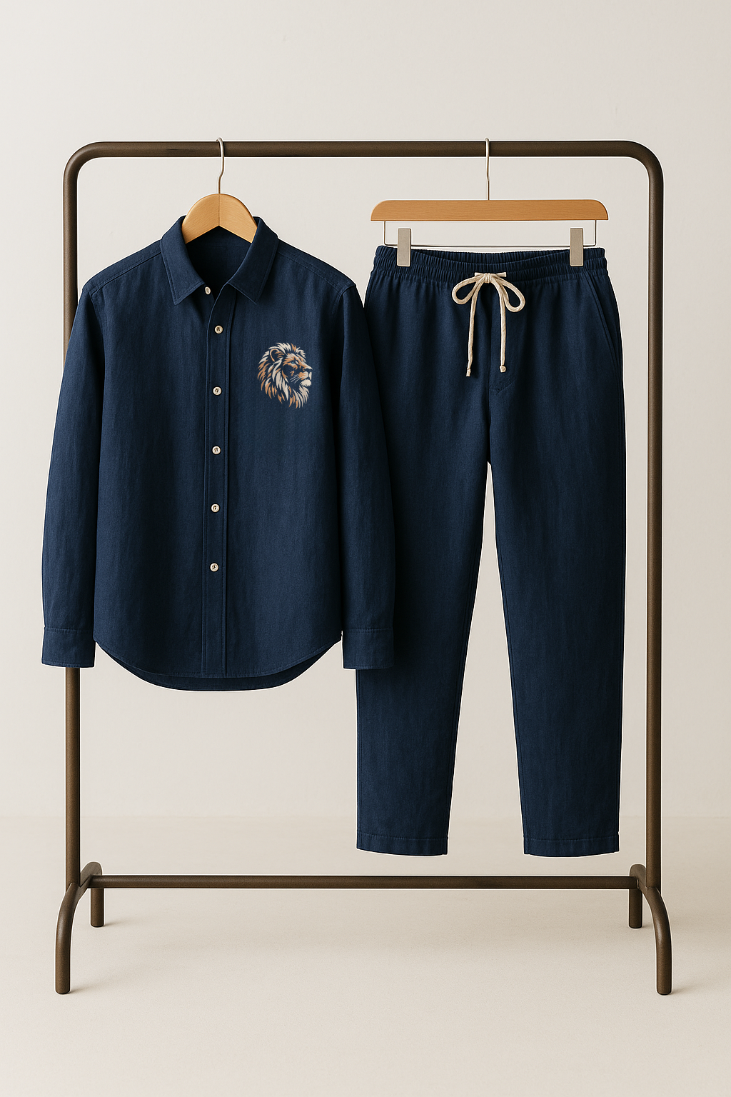 EmbroiLuxe Linen Co-Ord Set