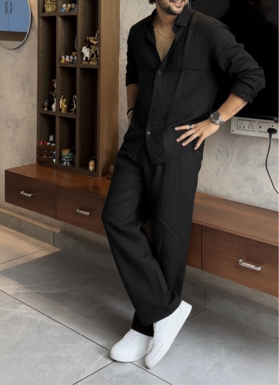 Men’s Natural Soft Linen Relaxed Set