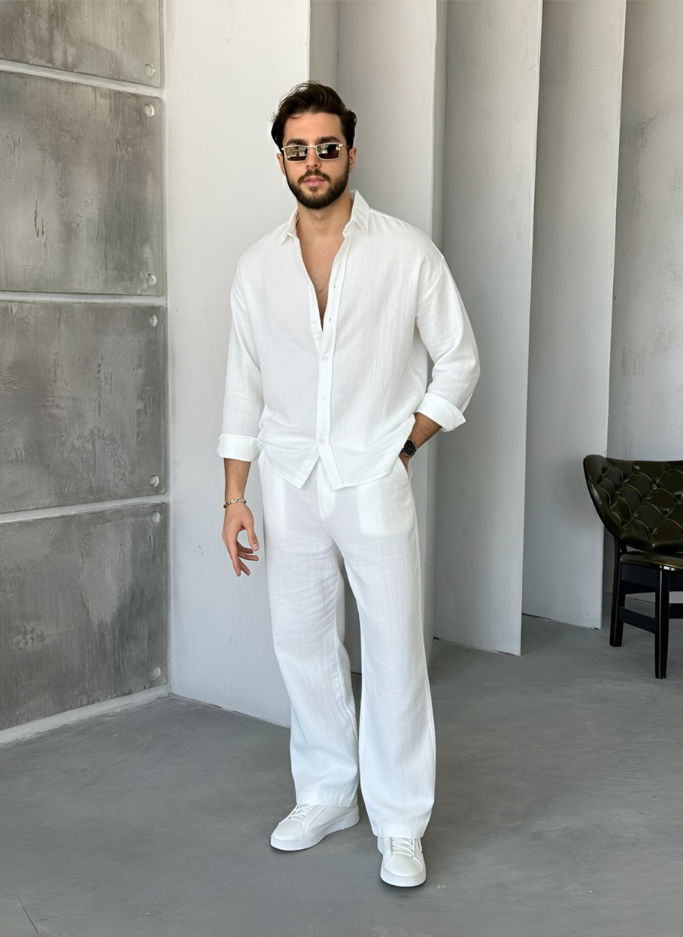 Classic Ultra-Soft Linen Men's Co-Ord Set