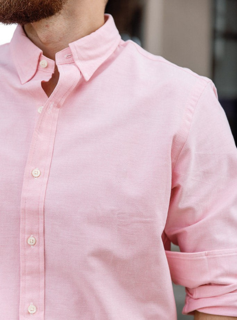 Roséline | The Soft Pink Limited Essential Cotton Shirt