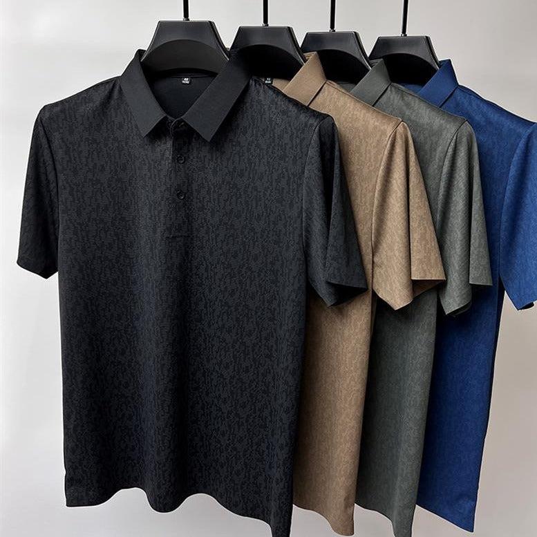 Breathable Corvino Black Polo T-shirt