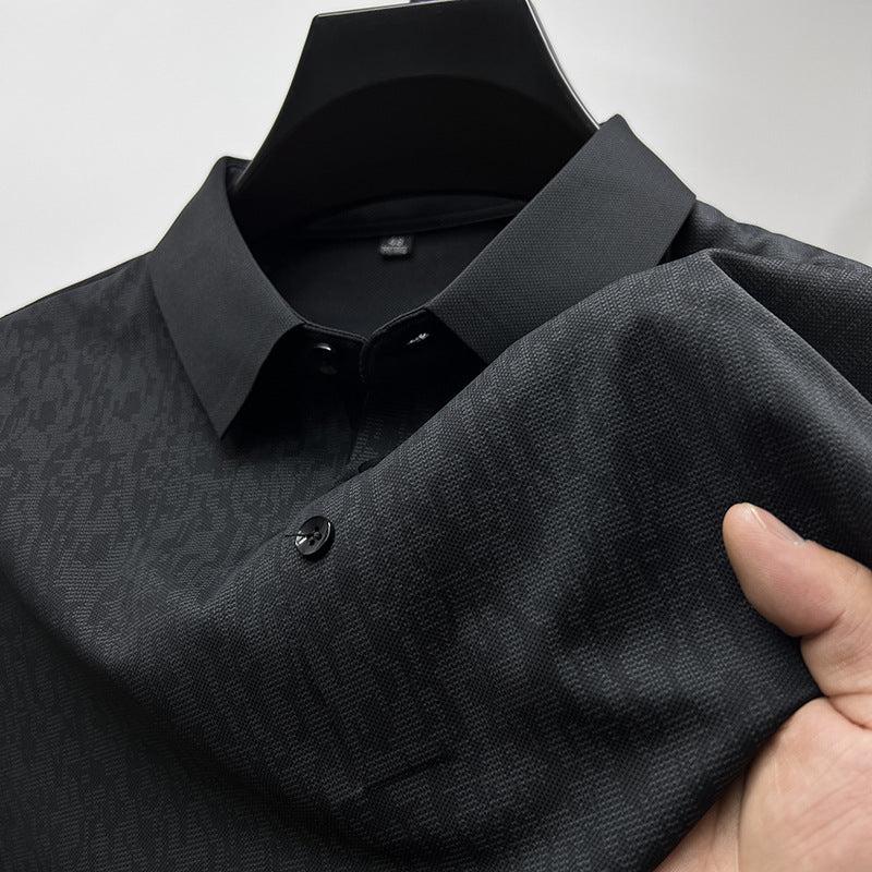 Breathable Corvino Black Polo T-shirt