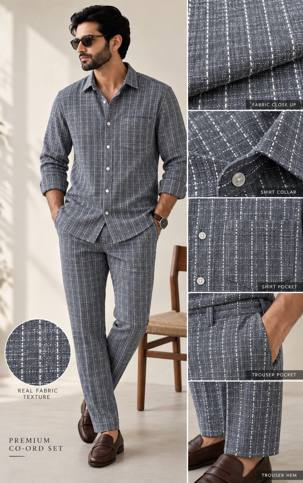 Trending Linen Stripe Co-Set - New Arrived