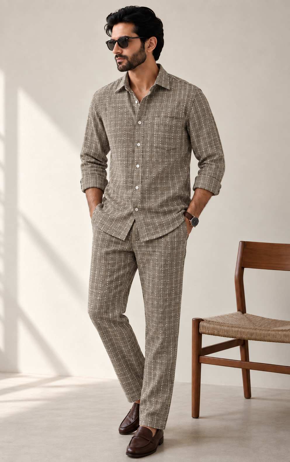 Trending Linen Stripe Co-Set - New Arrived