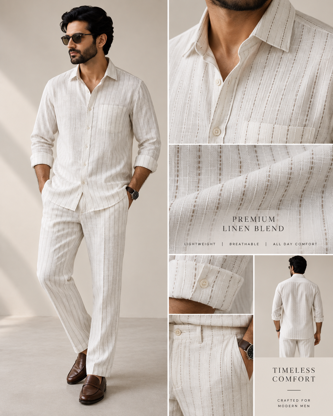 Trending Linen Stripe Co-Set - New Arrived
