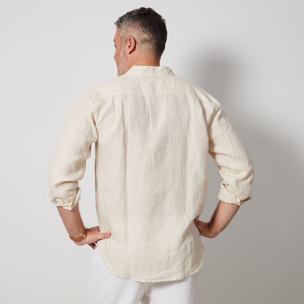 Sandscript Naturals – Classic Beige Cotton Shirt