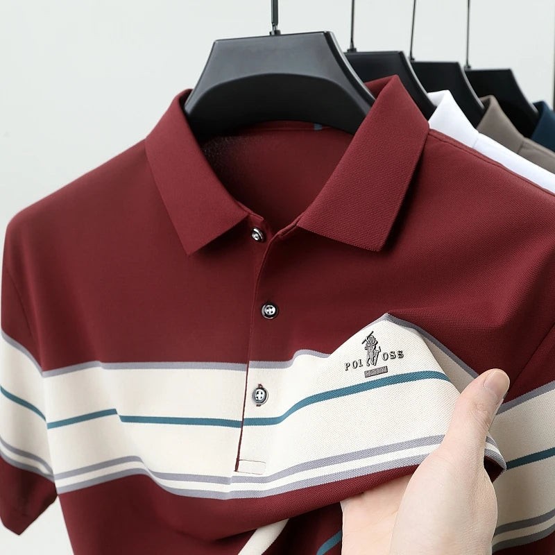 Crestline Luxe Rib Polo T-Shirt