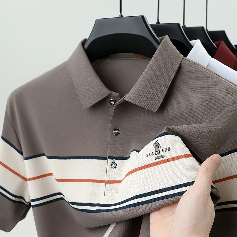 Crestline Luxe Rib Polo T-Shirt