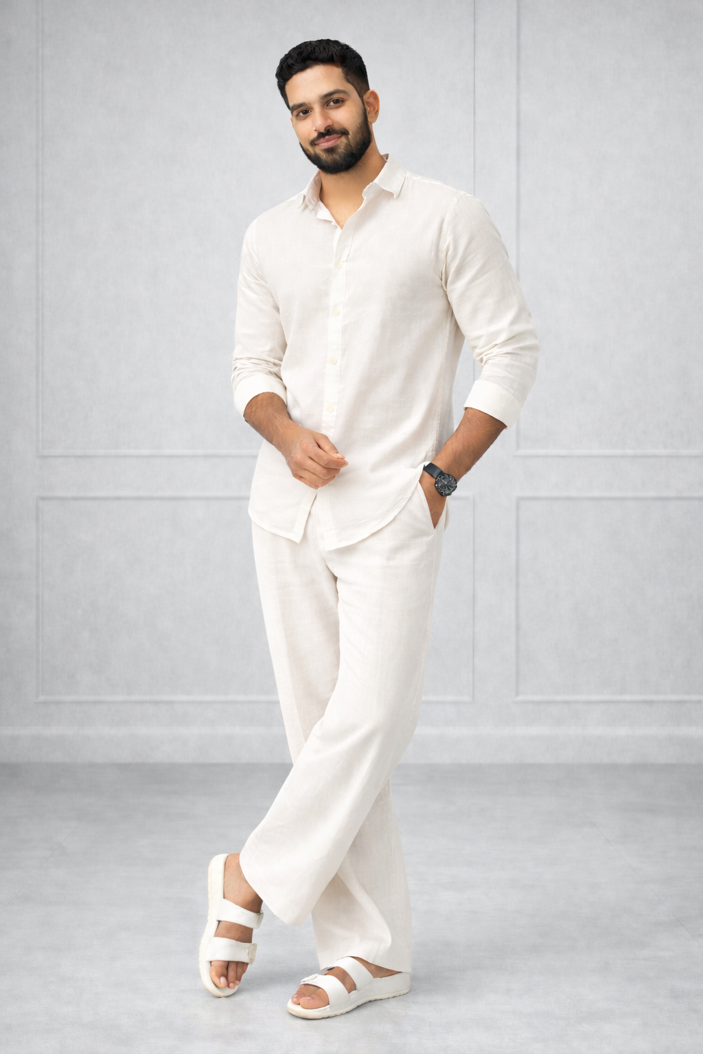 Top & Bottom Linen Sets For Men