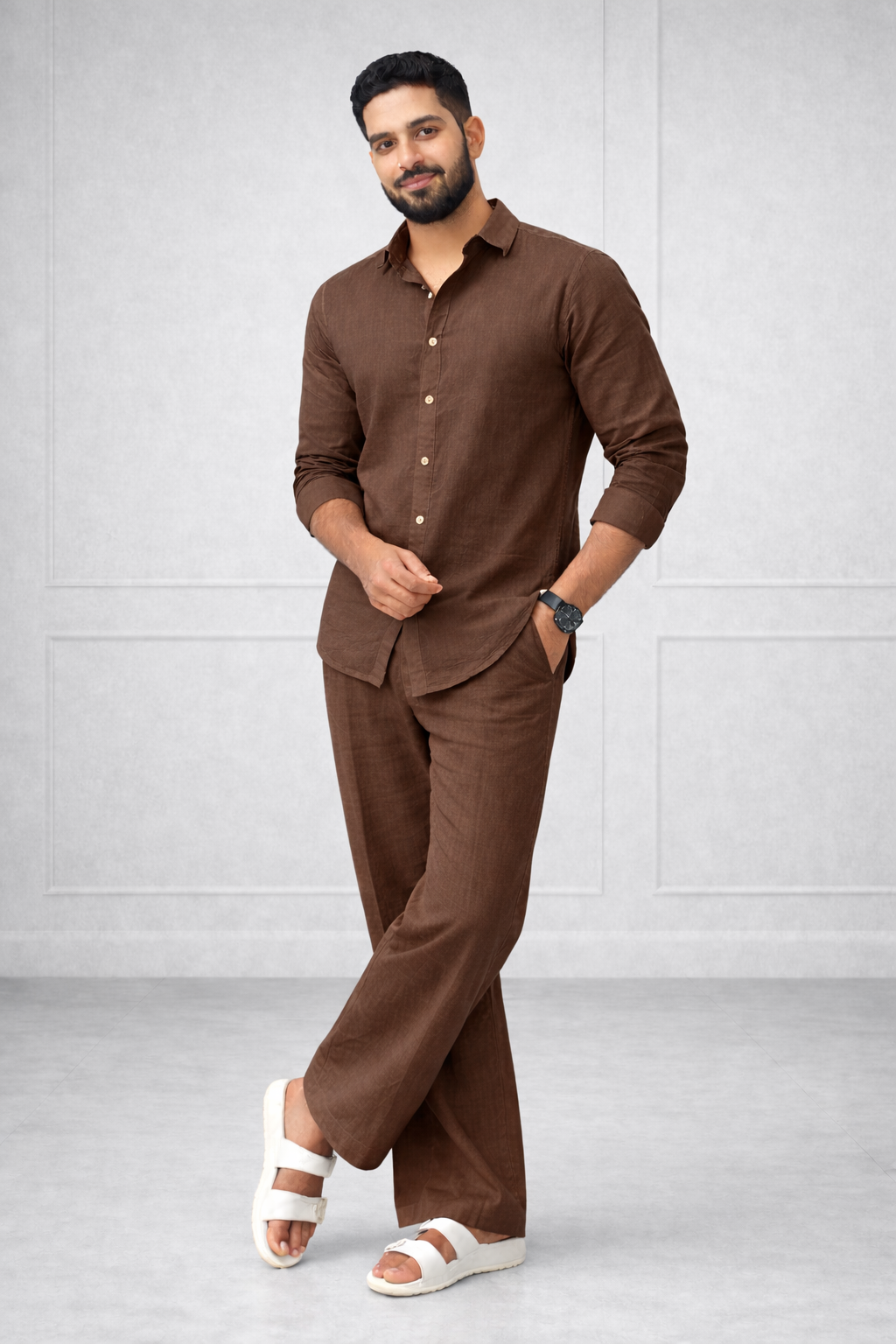 Top & Bottom Linen Sets For Men
