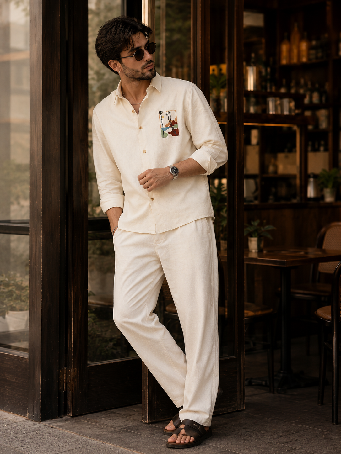 Sundowner Mirage 100% Pure Linen Co-ord Set outfit for men