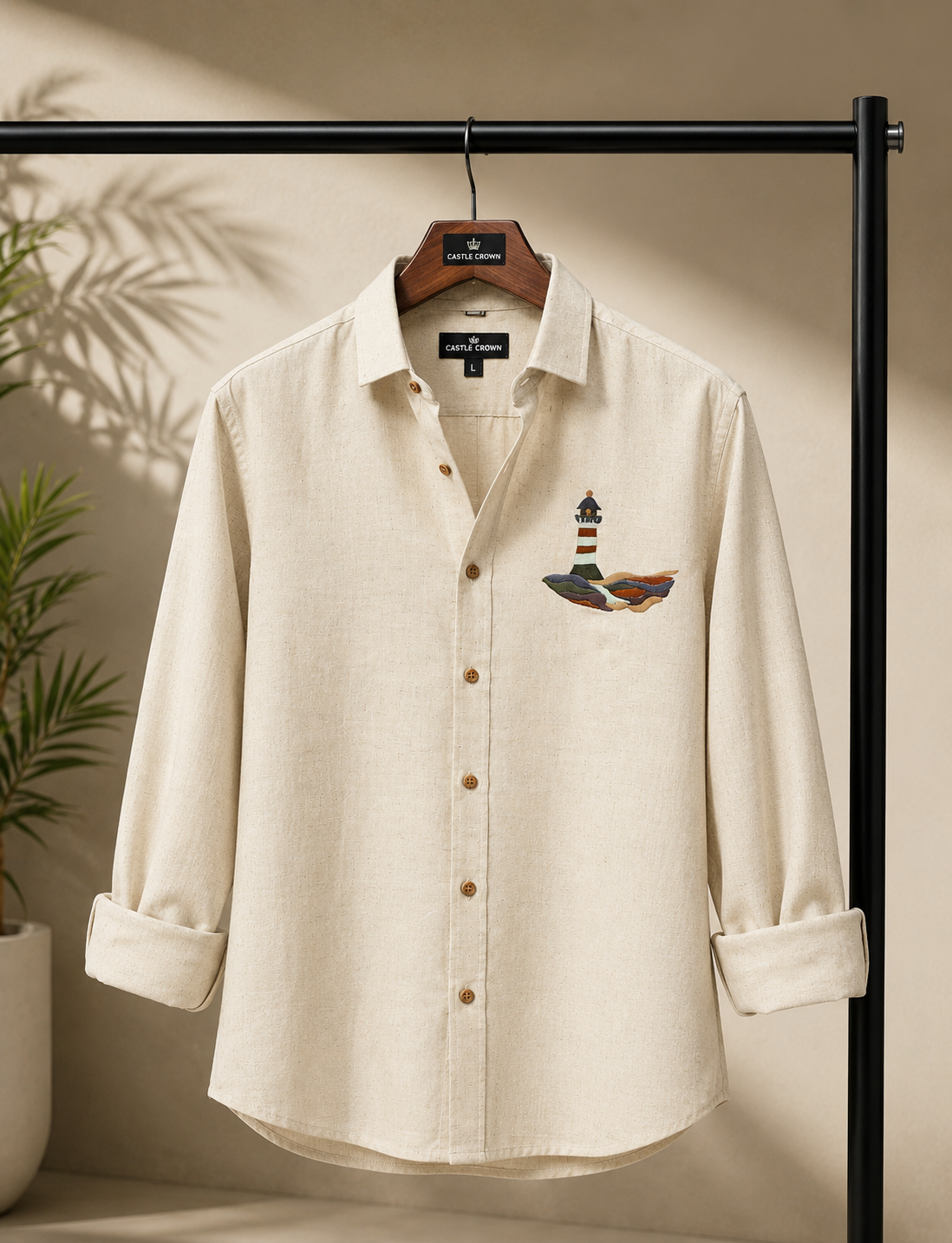 Beacon Crest Premium Linen Embroidery Shirt