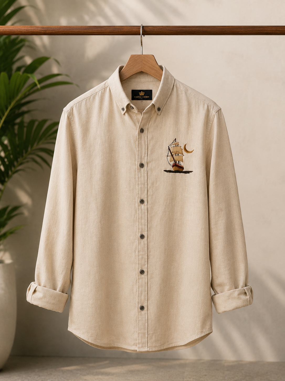 Captain's Legacy Embroidery Linen Shirt