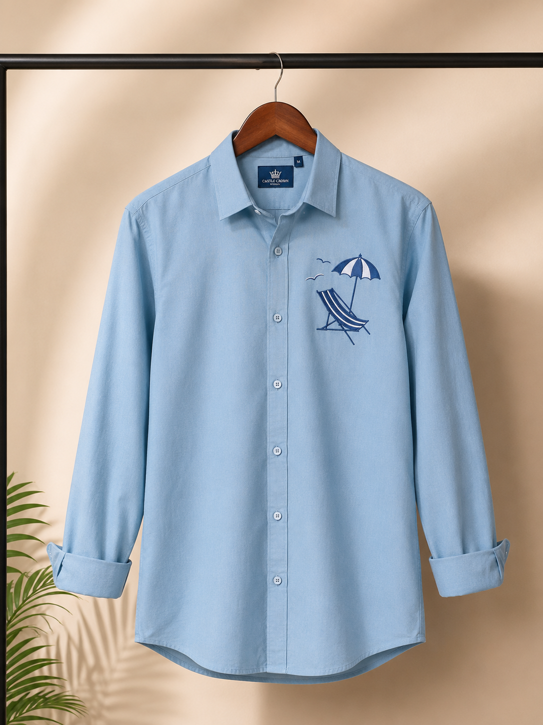 Sky Coast Embroidered Linen Shirt