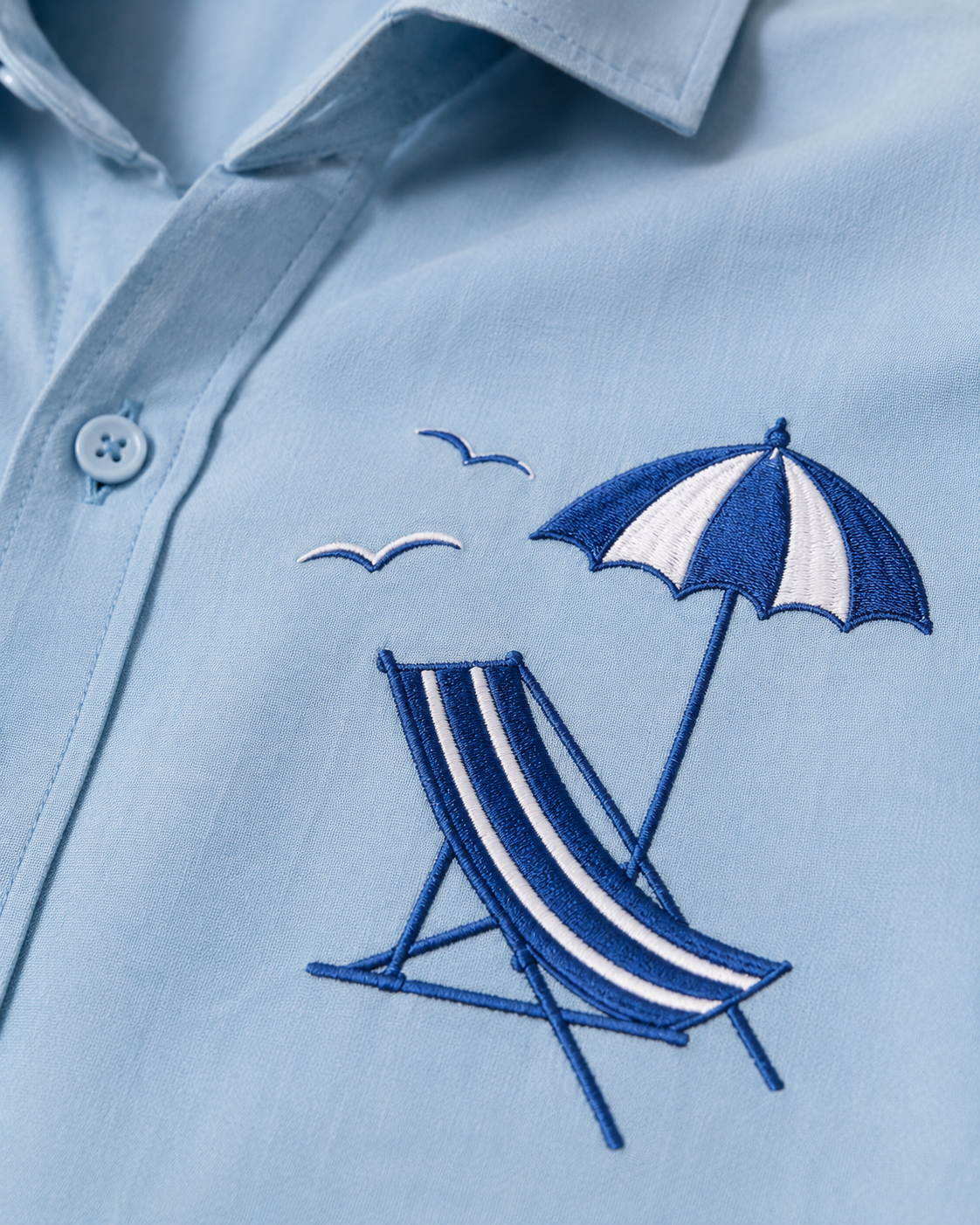 Sky Coast Embroidered Linen Shirt