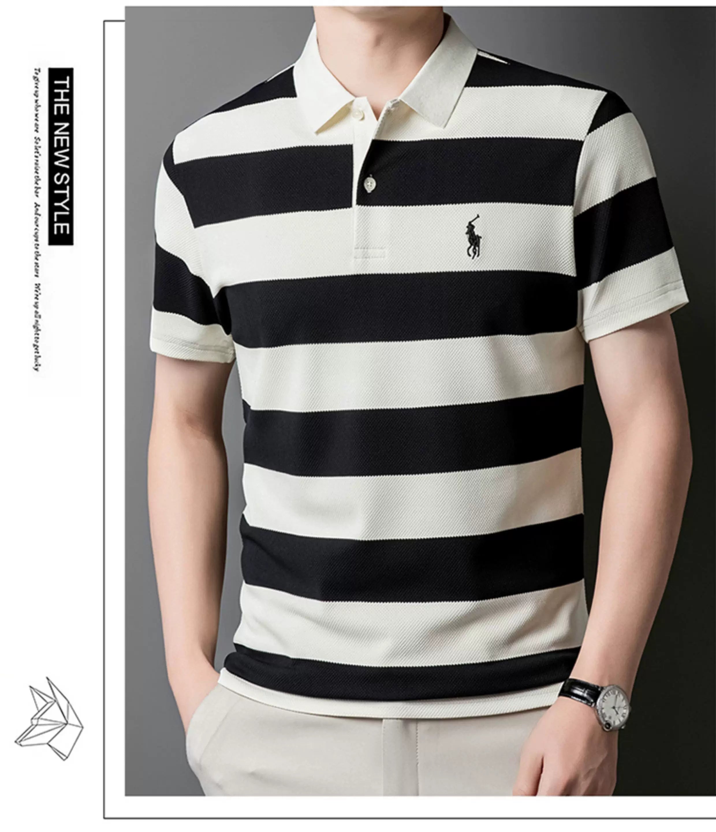 Regal Stripe Polo – Everyday Luxury