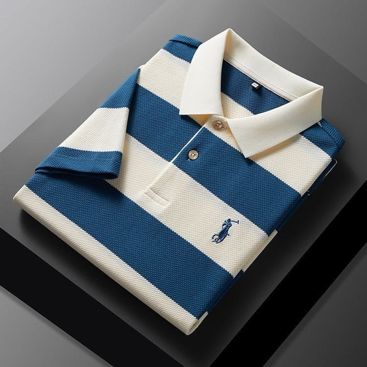 Regal Stripe Polo – Everyday Luxury