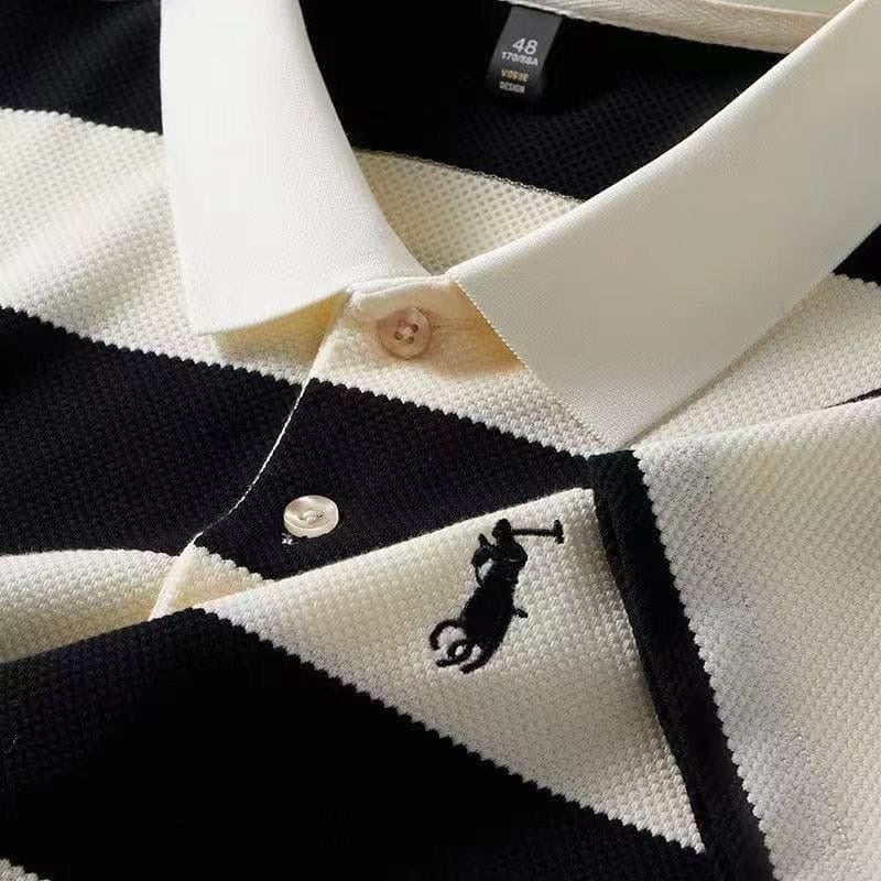 Regal Stripe Polo – Everyday Luxury