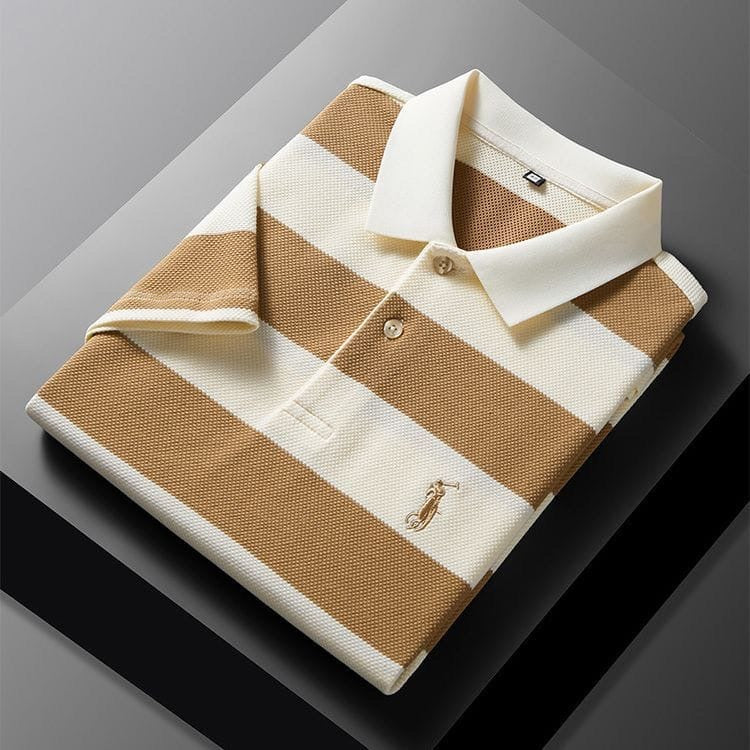 Regal Stripe Polo – Everyday Luxury