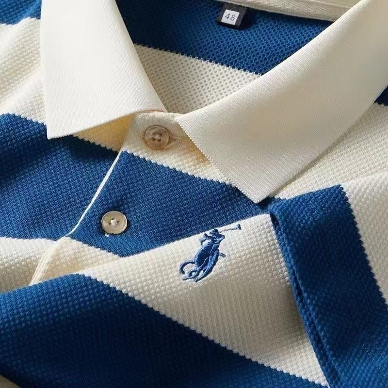 Regal Stripe Polo – Everyday Luxury
