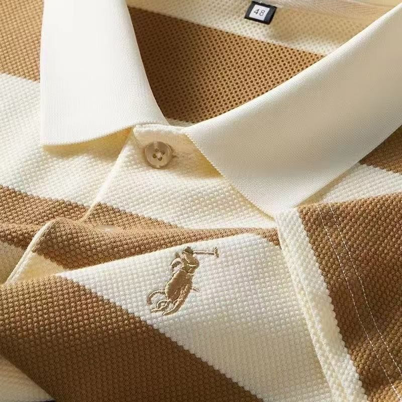 Regal Stripe Polo – Everyday Luxury