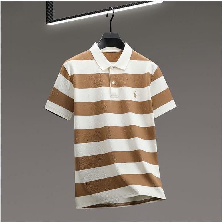 Regal Stripe Polo – Everyday Luxury