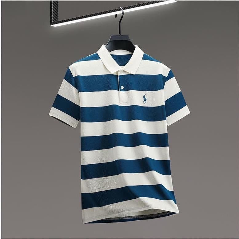 Regal Stripe Polo – Everyday Luxury