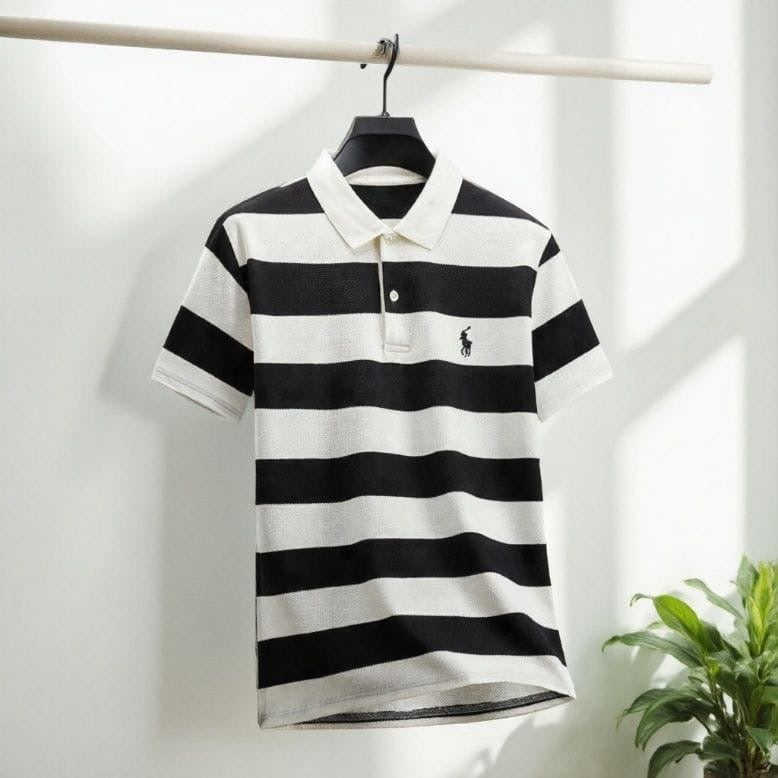 Regal Stripe Polo – Everyday Luxury