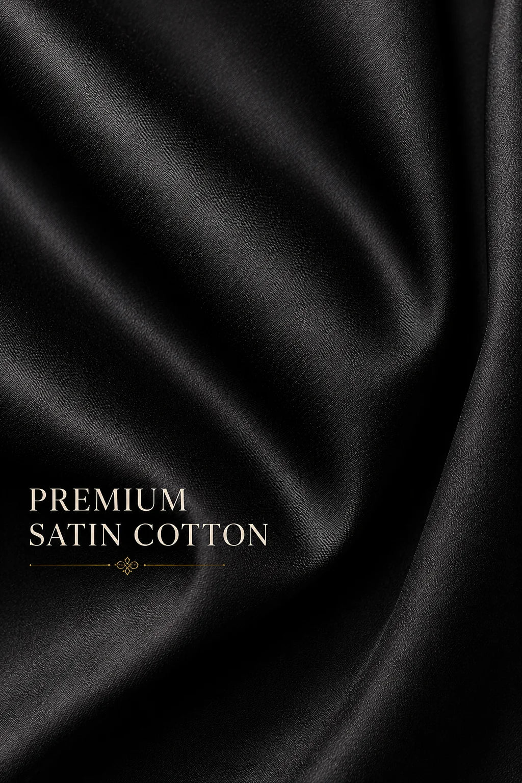Black Subtle Sheen Super Soft Premium Satin Cotton Shirt