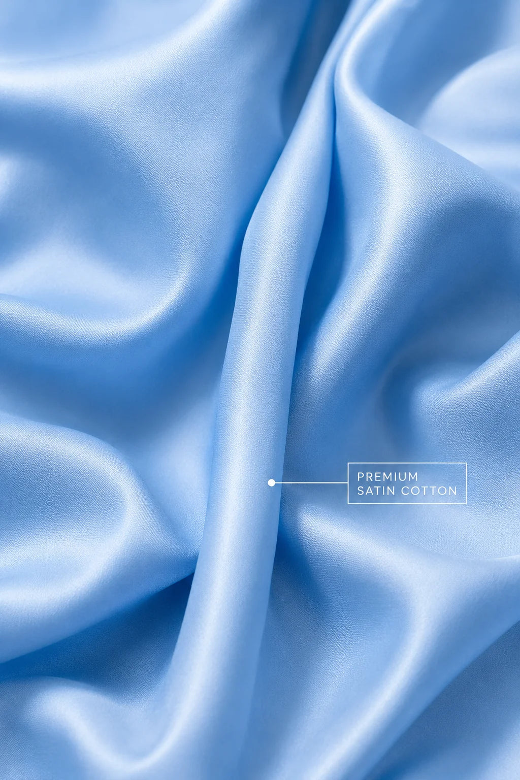 Sky Blue Subtle Sheen Super Soft Premium Satin Cotton Shirt