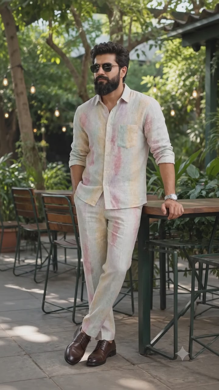 Pastel Mirage Linen Co-Ord Set